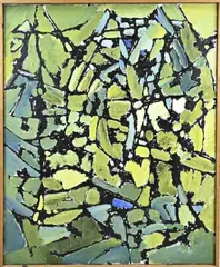 Eef de Weerd, Abstract, 1987, Olieverf op linnen
