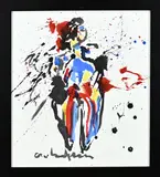Spettervrouw by Anton Heyboer, Plakaatverf op papier, sold Jan 2024
