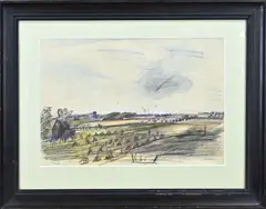 H. Chabot, 't IJpolder, Gemengde techniek op papier