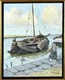 Cor Schaap, De uitwatering, Olieverf op linnen