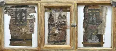 Els de Vries, Drieluik collage Klerezooi, 1999, Gemengde techniek