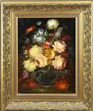 J.C. de Vos, Vaas met bloemen, Olieverf op linnen