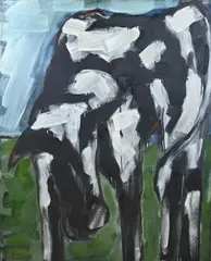 Sieg Maandag, Hollandse koe, 1985, Olieverf op linnen