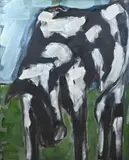 Sieg Maandag, Hollandse koe, 1985, Olieverf op linnen