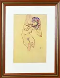 erotische voorstelling by Litho van Egon Schiele naakte dame liggend, Litho van Egon Schiele naakte dame liggend, sold Jan 2024