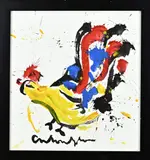 Spetterkip by Anton Heyboer, Plakkaatverf op papier, sold Jan 2024