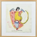 Anton Heyboer, Erotische danseres, Pastel op papier