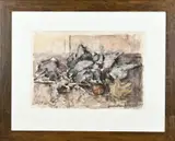 Otto B. de Kat, '86, Herfst stilleven, Aquarel op papier