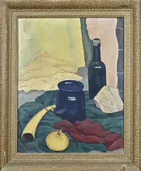 E.W. Linck, Stilleven met glas, Olieverf op linnen