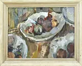 Eduard Ferdinand van der Burgh, Fruitstilleven, Olieverf op paneel