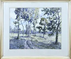 Hugo Polderman, Zandpad, Aquarel op papier