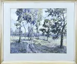 Hugo Polderman, Zandpad, Aquarel op papier