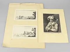 Drie gravures, 16e - 17e Eeuw, Drie gravures
