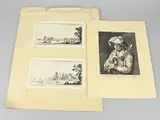Drie gravures, 16e - 17e Eeuw, Drie gravures
