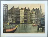 Cornelis Brandenburg, Damrak Amsterdam, Kleurets op papier