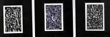 Drie werken van Eef de Weerd, Abstract, Stift op papier