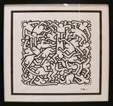 Keith Haring, Verstrengelde figuren, Litho op papier