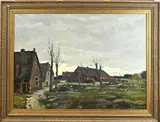 Hendrick Weegewijs 1875 -, Landschap met boerderij, Olieverf op linnen