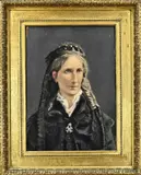 D. Bird Robinson, Engelse dame in klederdracht, Pastel op papier