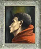 C.J. Snoeijerbosch, Portret van man, Olieverf op paneel