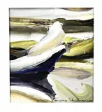 Francine Schrikkema, Abstract landschap, 2000, Olieverf op papier