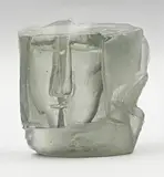S. Libensky by Moderne groen-glazen sculptuur door S, sold Jan 2024