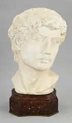 Terracotta buste 'David', H 47 cm., Terracotta buste 'David'