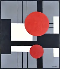 Klaas Bernink, Abstract, Olieverf op linnen