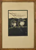 J.C. Haas, Twee jonge kraaien, Kleurhoutsnede '41