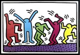 Keith Haring, Dansende figuren, Lithografie op papier