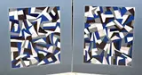 Twee werken van Eef de Weerd, Abtract, Pastel op papier