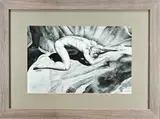 M.A. Dar, Man op rots, Sepia op papier