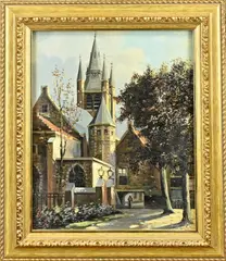 Jacobus Lambertus Dispo, Het Prinsenhof, Olieverf op linnen