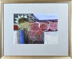 Hans van der Lek, Abstracte compositie, Gemengde techniek/collage op papier