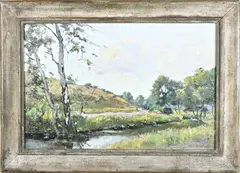 Xeno Münninghoff, Zomers landschap, Olieverf op paneel