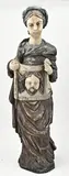 Houtgestoken figuur, H 84 cm.