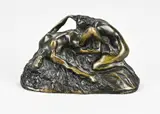 1900 by Antiek erotisch bronzen figuur door Jef Lambeaux, sold Oct 2023