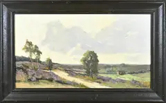 Xeno Münninghoff, Landschap achter Mooiland te Heelsum, Olieverf op linnen