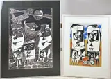 Twee werken van Eef de Weerd, Abstract/Figuratief, Gemengde techniek op papier