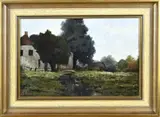 Henry Van Ingen, Boerderij tussen bomen, Olieverf op linnen