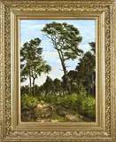 Bernardus Arps, Bosgezicht Oosterbeek, Olieverf op board