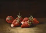 Aardbeien by C. Cornelisz, Olieverf op paneel, sold Jul 2023