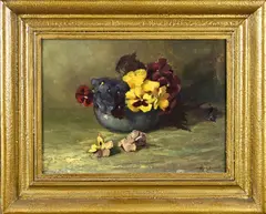 Jan Harm Bolink, Stilleven met violen, Olieverf op paneel