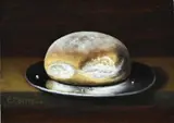 Tin en brood by C. Cornelisz, Olieverf op paneel, sold Jul 2023