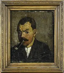 Floris Arntzenius, Man met tabakspijp, Olieverf op linnen