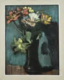 Paul van Eeden, Verwelkte tulpen, Olieverf op schilderskarton