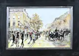 A. van Bruggen, Stadsgezicht Parijs, Olieverf op paneel