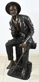 Zeer groot bronzen figuur, H 130 cm.