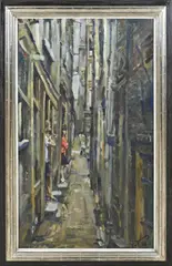 Erasmus Bernard van Dulmen Krumpelman, Rosse buurt in Amsterdam, Olieverf op linnen