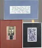 Drie werken van Eef de Weerd, Kubistisch/Portret/Modern, 1x Moderne tekening, kubistisch